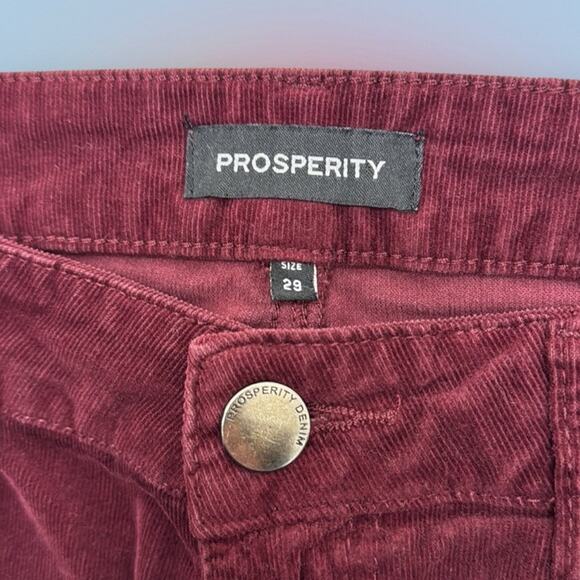 PROSPERITY Women's 29 Burgundy Red Corduroy Jeans - Picture 3 of 4